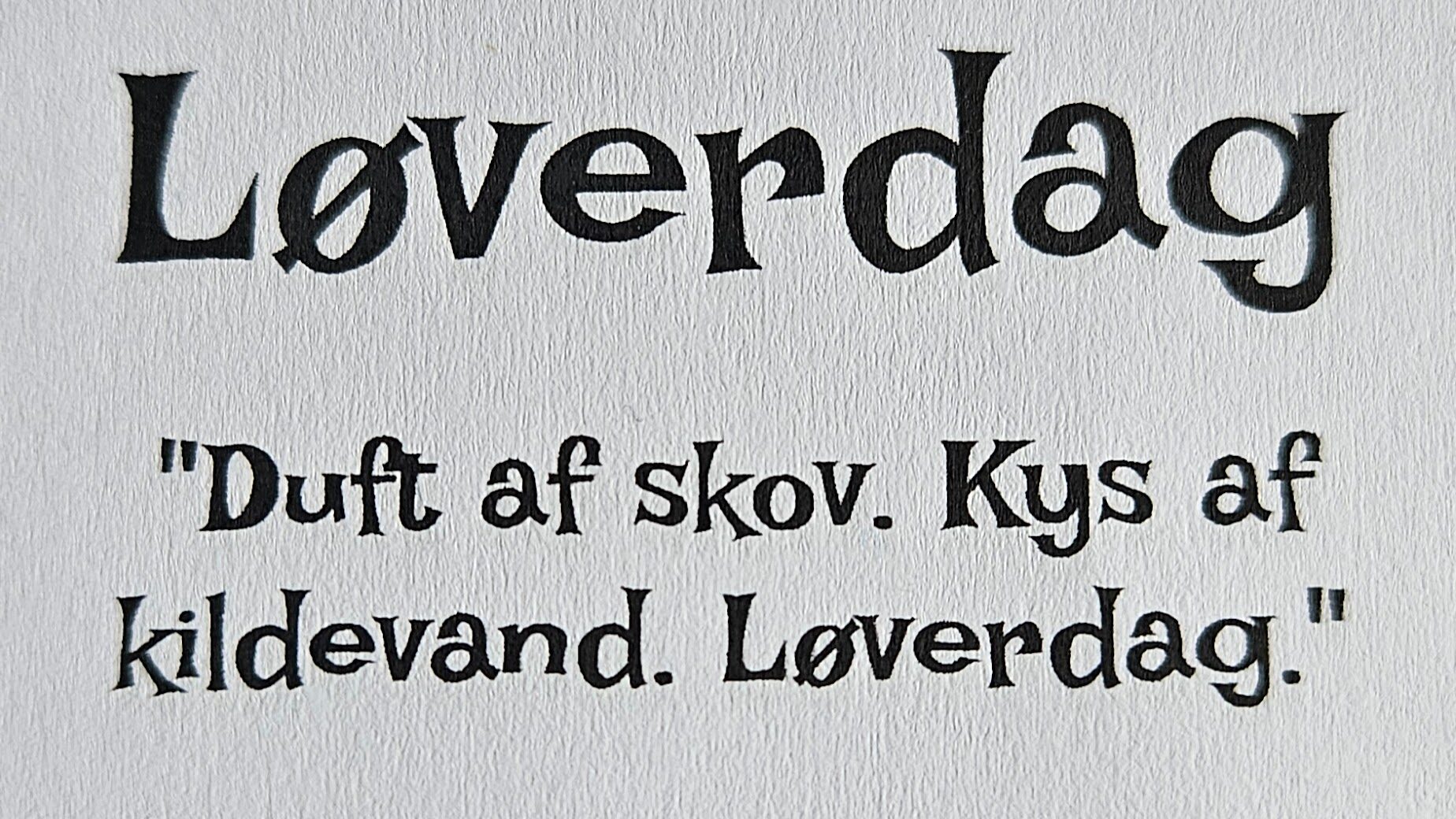Løverdag Sæbe