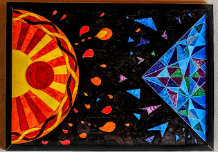 "Ginungagab. Solens ild møder krystallens klare energi. To kræfter i balance – det varme og det kølige, hjertets gnist og sindets klarhed."