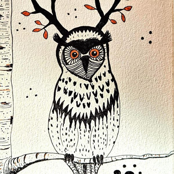 Erindingsbærer
Tusch på A5 karton