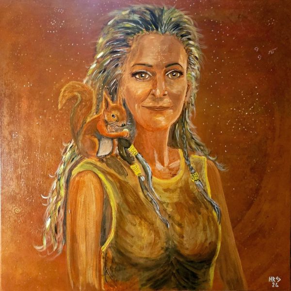 Mit hjerte Acryl på lærred 60 x 60